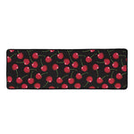 Red Cherry Pattern Print Long Kitchen Mat