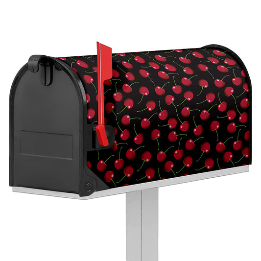 Red Cherry Pattern Print Mailbox Cover