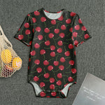 Red Cherry Pattern Print Men's Bodysuit
