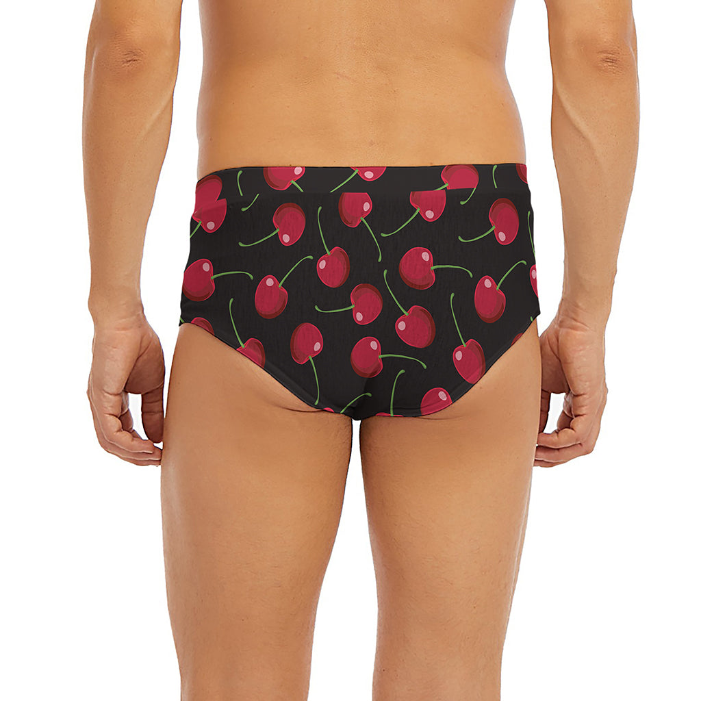 Red Cherry Pattern Print Men's Briefs