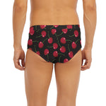 Red Cherry Pattern Print Men's Briefs
