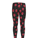 Red Cherry Pattern Print Men's leggings