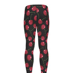 Red Cherry Pattern Print Men's leggings