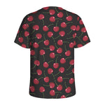 Red Cherry Pattern Print Men's Sports T-Shirt