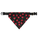 Red Cherry Pattern Print Over The Collar Dog Bandana