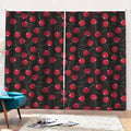 Red Cherry Pattern Print Pencil Pleat Curtains