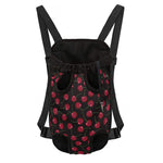 Red Cherry Pattern Print Pet Carrier Backpack