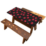 Red Cherry Pattern Print Picnic Table Cover