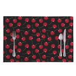 Red Cherry Pattern Print Placemat