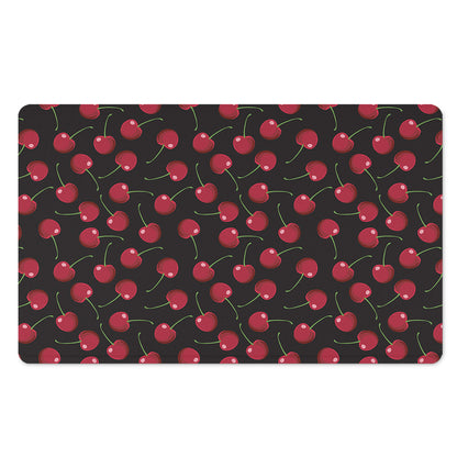 Red Cherry Pattern Print Polyester Doormat