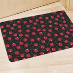 Red Cherry Pattern Print Polyester Doormat