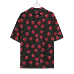 Red Cherry Pattern Print Rayon Hawaiian Shirt