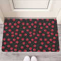 Red Cherry Pattern Print Rubber Doormat