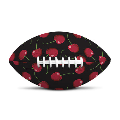 Red Cherry Pattern Print Rugby Ball