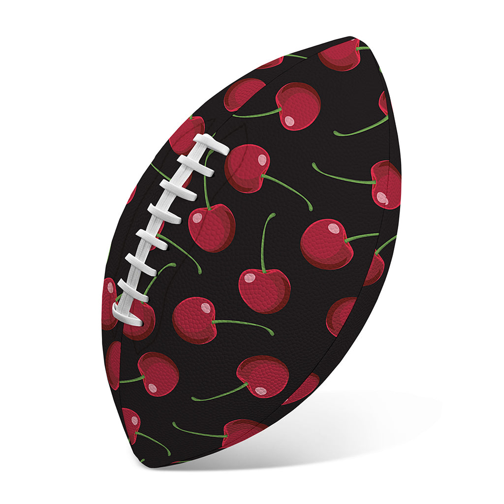 Red Cherry Pattern Print Rugby Ball