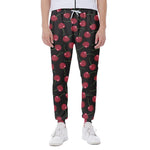 Red Cherry Pattern Print Scuba Joggers