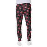 Red Cherry Pattern Print Scuba Joggers