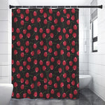 Red Cherry Pattern Print Shower Curtain