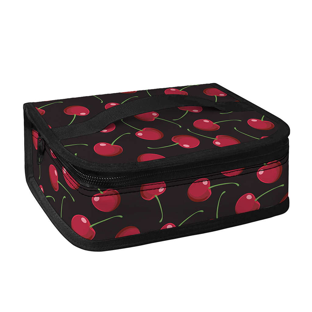 Red Cherry Pattern Print Small Lunch Bag