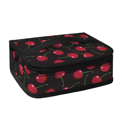 Red Cherry Pattern Print Small Lunch Bag