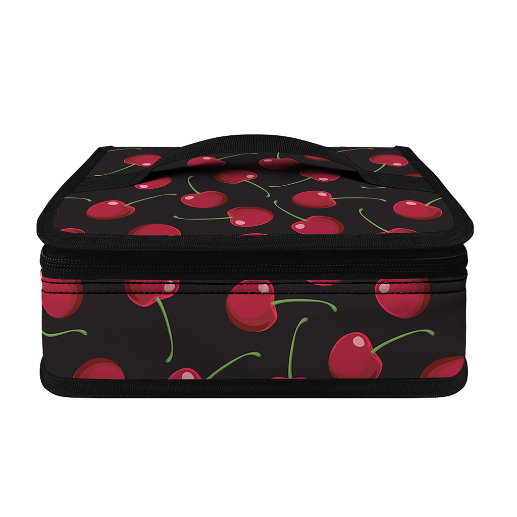 Red Cherry Pattern Print Small Lunch Bag