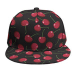 Red Cherry Pattern Print Snapback Cap