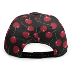 Red Cherry Pattern Print Snapback Cap