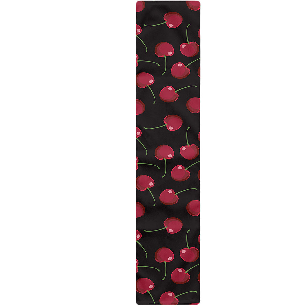 Red Cherry Pattern Print Table Runner