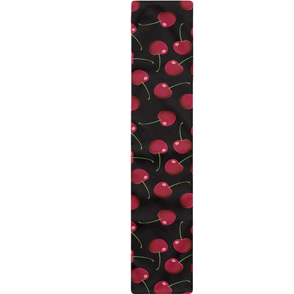 Red Cherry Pattern Print Table Runner