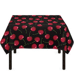 Red Cherry Pattern Print Tablecloth