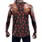 Red Cherry Pattern Print Training Tank Top