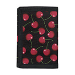 Red Cherry Pattern Print Trifold Wallet