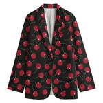 Red Cherry Pattern Print Women's Blazer