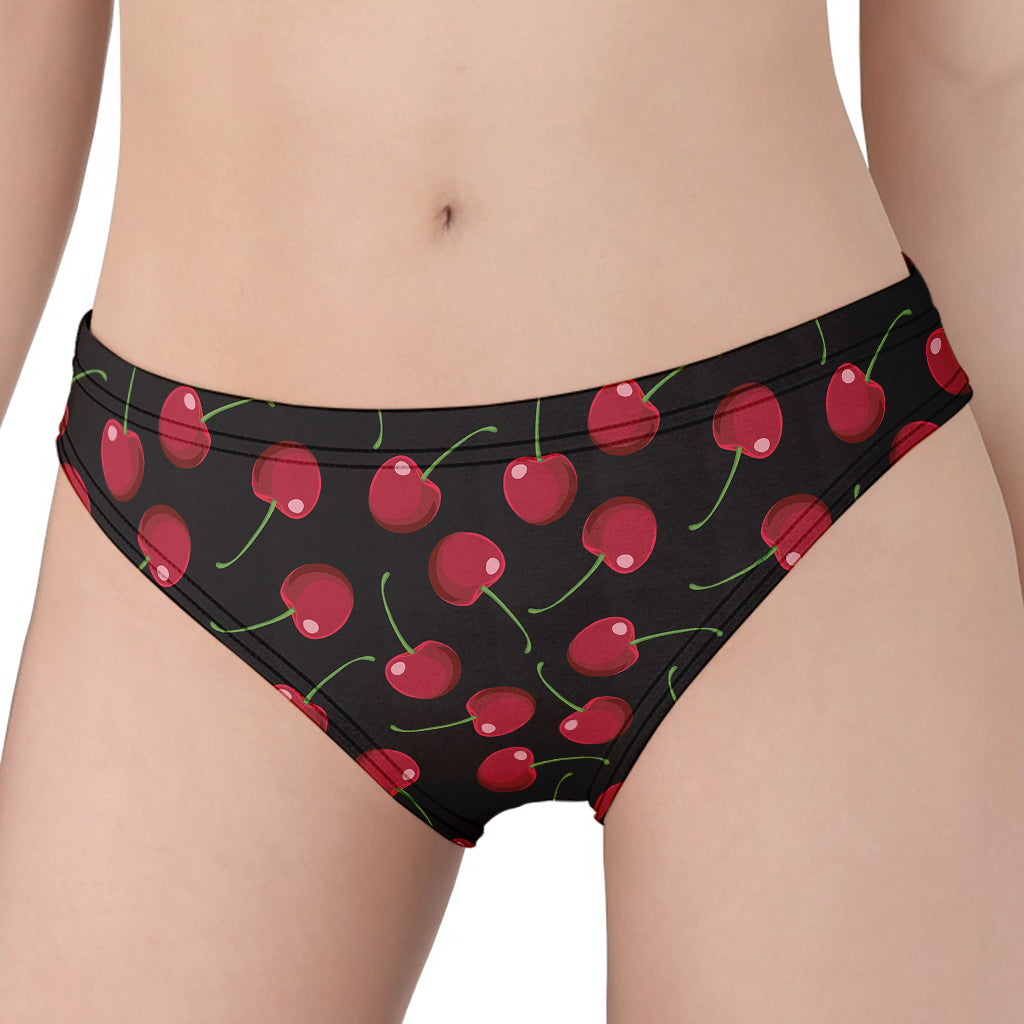 Red Cherry Pattern Print Women's Panties