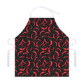 Red Chili Peppers Pattern Print Adjustable Apron