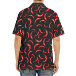Red Chili Peppers Pattern Print Aloha Shirt