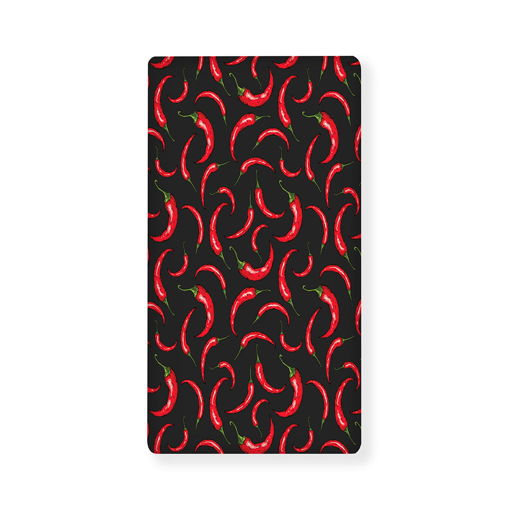 Red Chili Peppers Pattern Print Baby Crib Sheet
