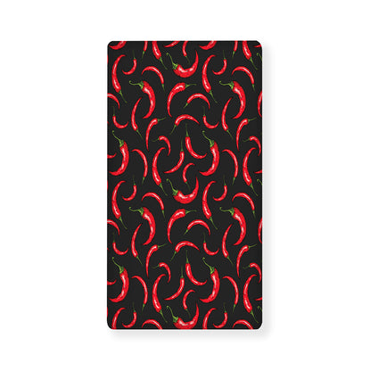 Red Chili Peppers Pattern Print Baby Crib Sheet