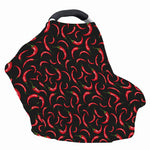 Red Chili Peppers Pattern Print Baby Seat Cover