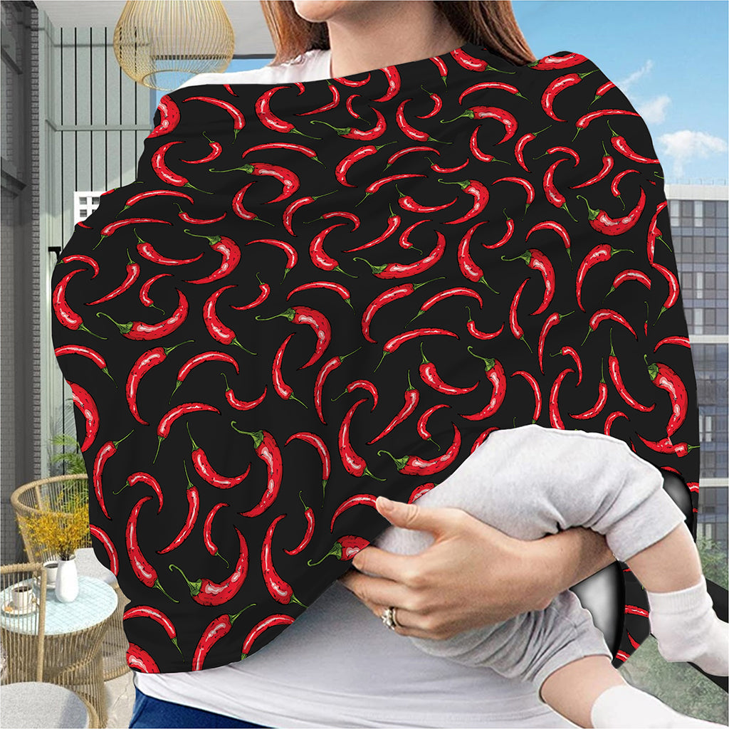 Red Chili Peppers Pattern Print Baby Seat Cover