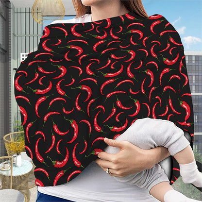 Red Chili Peppers Pattern Print Baby Seat Cover