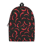 Red Chili Peppers Pattern Print Backpack
