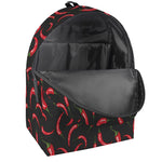 Red Chili Peppers Pattern Print Backpack