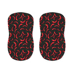 Red Chili Peppers Pattern Print Bar Stool Covers