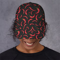 Red Chili Peppers Pattern Print Baseball Cap