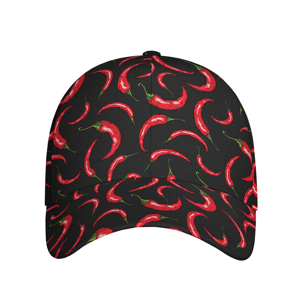 Red Chili Peppers Pattern Print Baseball Cap