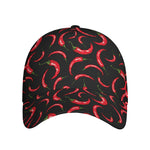 Red Chili Peppers Pattern Print Baseball Cap