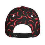 Red Chili Peppers Pattern Print Baseball Cap