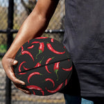 Red Chili Peppers Pattern Print Basketball