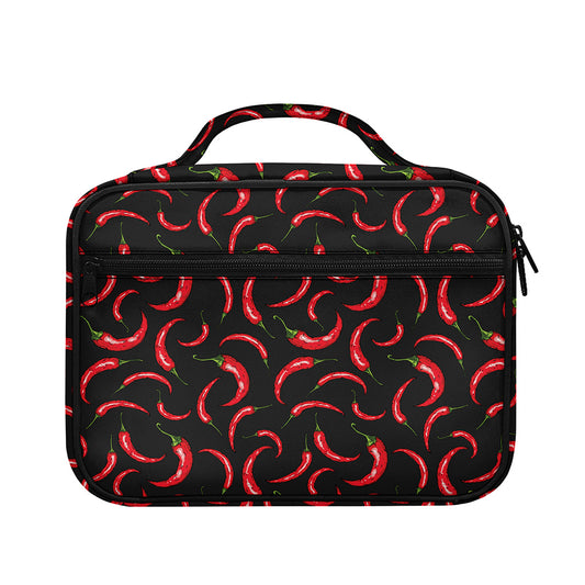 Red Chili Peppers Pattern Print Briefcase Bible Bag